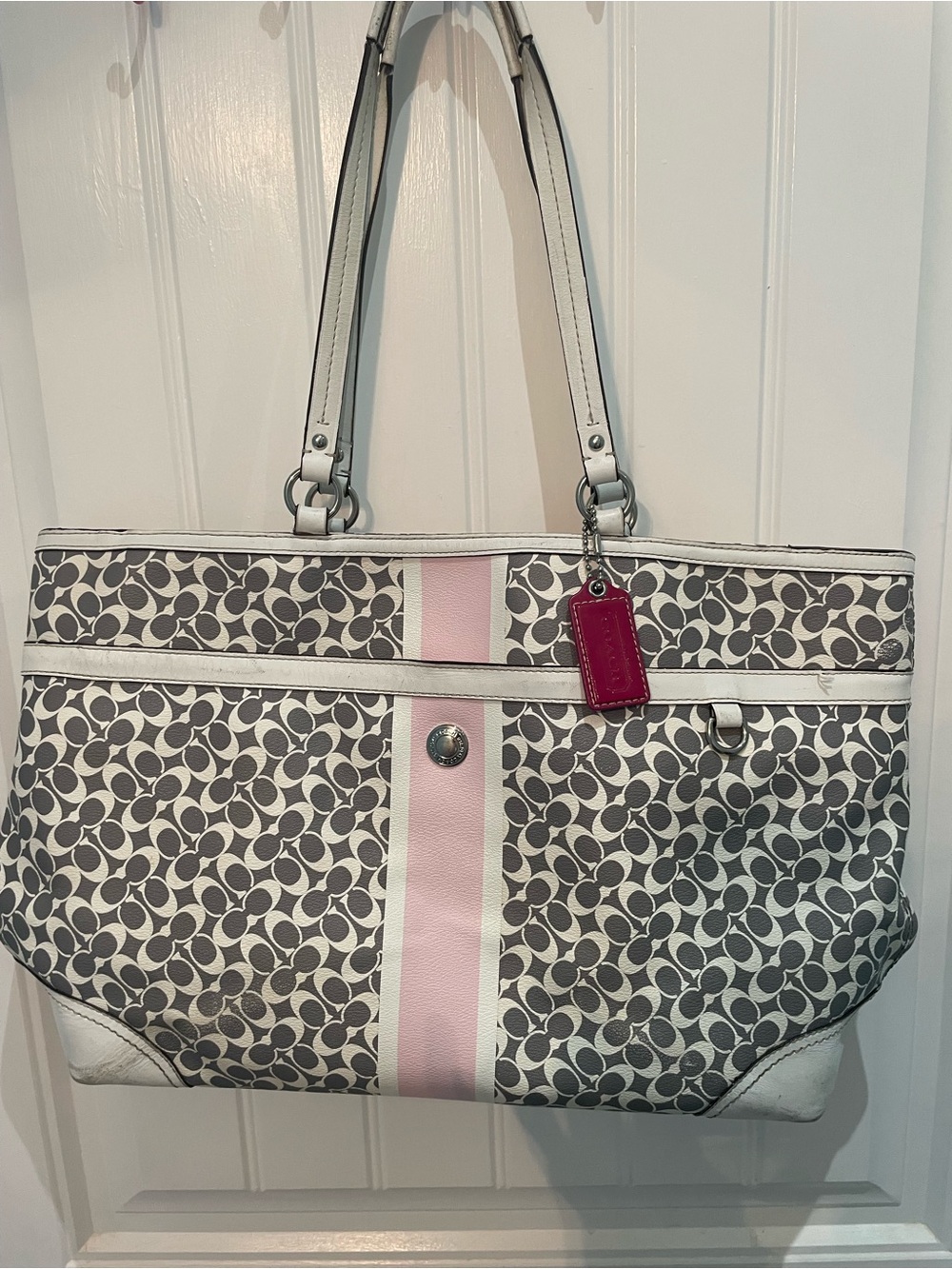 Coach Chelsea Heritage stripe tote F15137